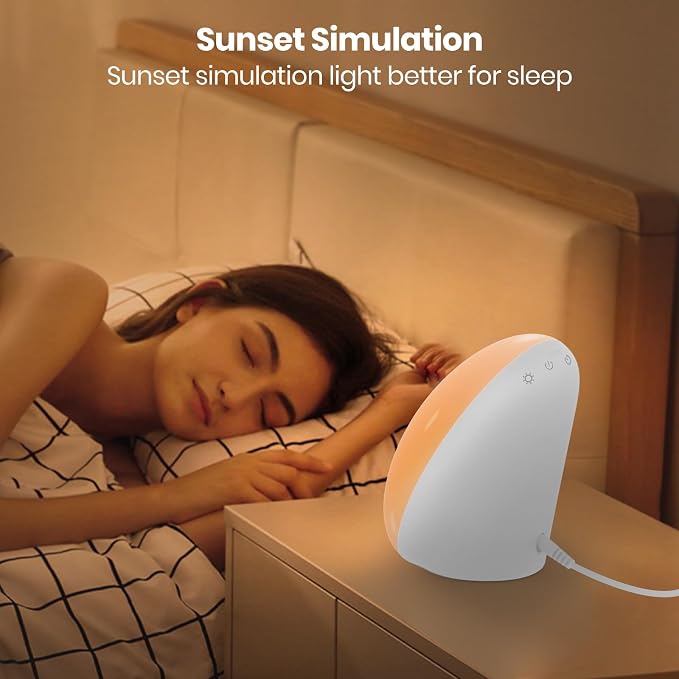 Sun Lamp, 10,000 Lux Sunlight Lamp with 4 Color Temperatures & 5 Brightness & 1H Timer, Touch Control Daylight Lamp with Memory Function for Home