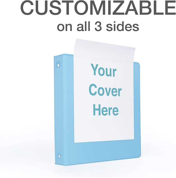 Cardinal 3 Ring Binders, Binders for School and Office, Durable 1.5 Inch, Round Rings, Holds 350 Sheets, ClearVue Presentation View, Non-Stick, Assorted Pastel Colors, 8 Pack (79552)