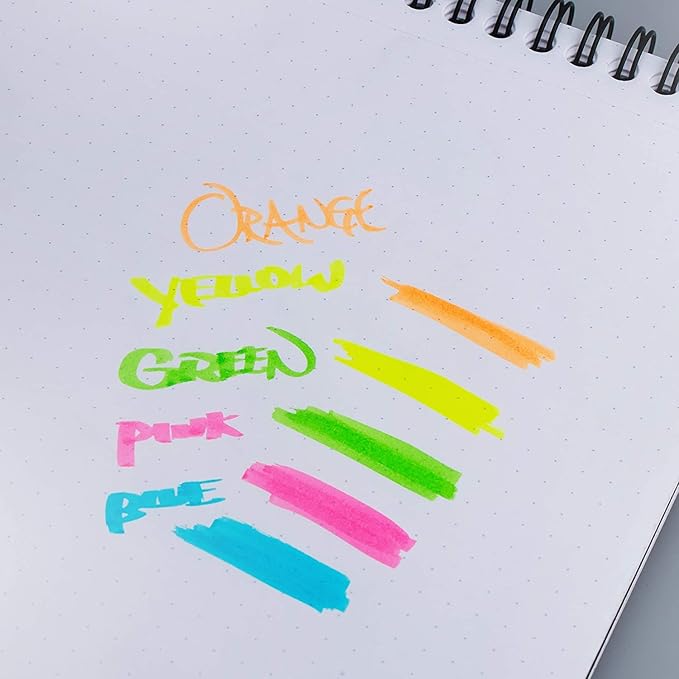 Pentel Twin Checker Dual-tip Highlighter, Chisel Tip, Assorted Colors, Pack of 4 (SLW8BP4M)