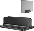 OMOTON Vertical Laptop Stand Holder, Adjustable Dock for MacBook, Black | Aluminum Stand for MacBook Stand, Fits Chromebook & Gaming Laptops up to 17.3 in, Office Desk Organization, Space-Saving