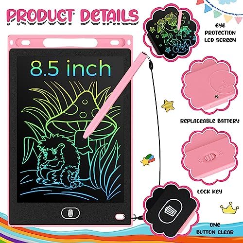 Zhehao 24 Pcs LCD Writing Tablet Kids Board, Soft Color, Round Style