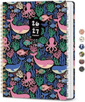 Large Planner 2026-2027, A4 (8.5" x 11") Hardcover Weekly & Monthly Planner July 2026 - June 2027 with Monthly Tabs, Academic Planner for School, Work and Office, Pelagia Parade