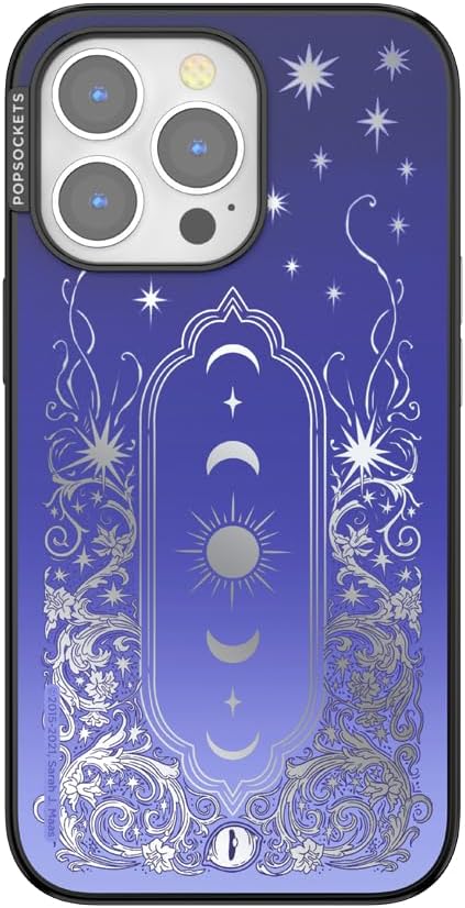 PopSockets iPhone 13 Pro Phone Case with MagSafe, Wireless Charging Compatible, Bookish - Mirror Curse Breaker