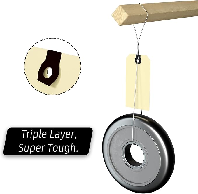 INNOVART Shipping Tags - Double Wired 8" x 4", Manila Wire Tags with Reinforced Eyelet, Case of 500
