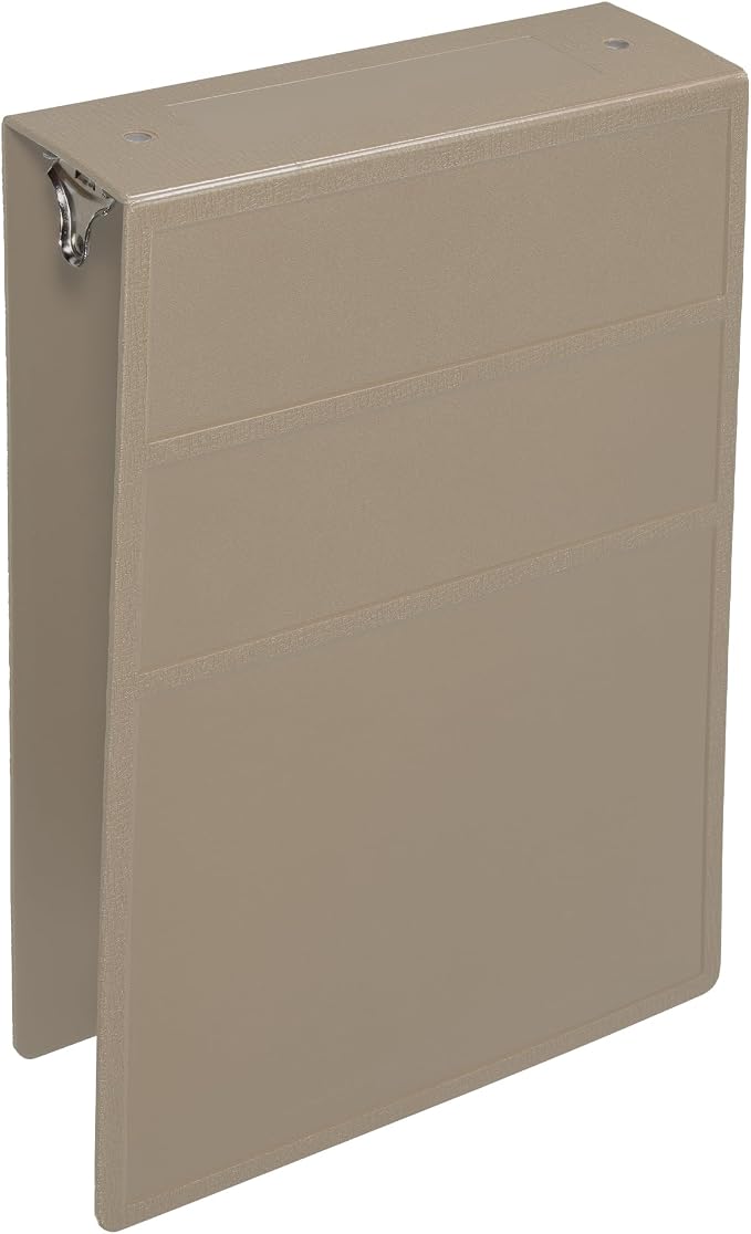 Carstens 3-Inch Heavy Duty 3-Ring Binder - Top Opening, Sand, Durable Plastic, No-Gap Rings, Waterproof Cover, No Pockets, Holds 400 US Letter Sheets, BPA-Free, Made in USA (1783-3R), Case of 12