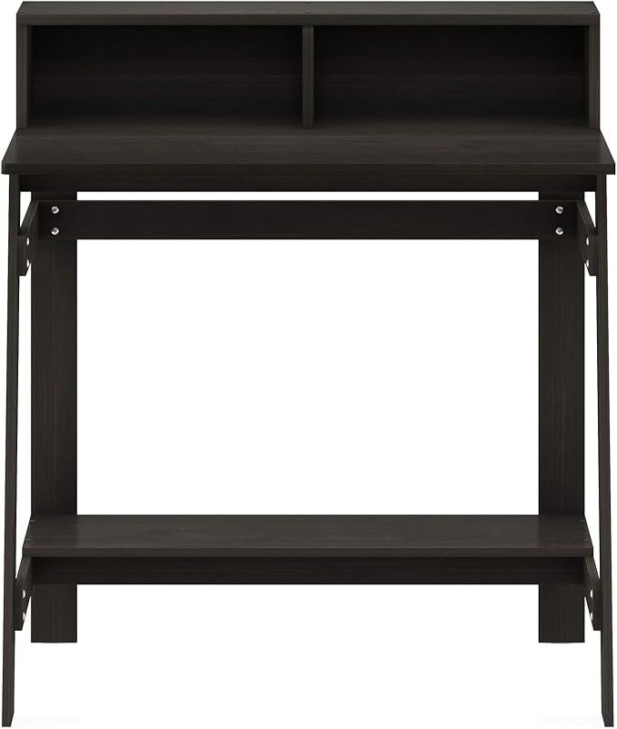 Furinno Simplistic a Frame Computer Desk, Espresso | with Monitor Stand, A Frame Computer Desk, Office Desk, for Home Office, Bedroom, Study Room, Dorm