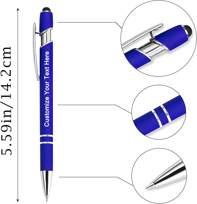 Qingxily Custom Pens - 300 Pcs, Personalized with Free Engraving - Colorful Pens 36 Pcs (36 Pen incl.)
