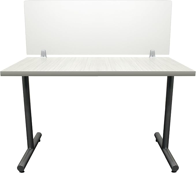 OBEX Frosted Acrylic Desk Mounted Privacy Panel, 24" x 42", Frosted
