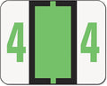 Smead BCCRN Bar-Style Color-Coded Numeric Label, 4, Label Roll, Light Green, 500 Labels per Roll (67374)