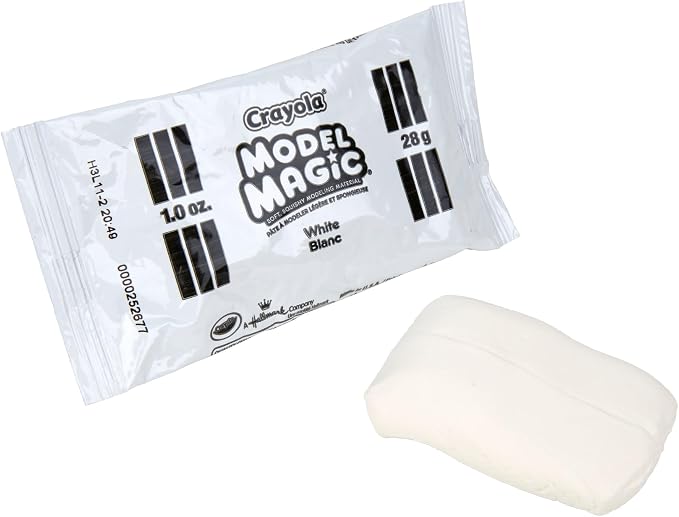 Crayola Model Magic - White (75ct), 1oz Modeling Air Dry Clay Alternative, Teacher Classroom Must Haves, Bulk School Supplies for Kids, 3+ | Teacher Classroom Must Haves, Bulk School Supplies for Kids, Arts & Crafts for Kids, Ages 3+