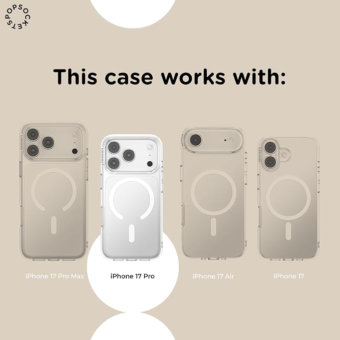 PopSockets iPhone 17 Pro Phone Case with MagSafe- Spooky Book Club | Magnetic, Wireless Charging, Camera & Drop Protection, Bookish, Witchy, Halloween, Horror