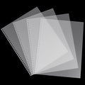 RAYSON Pre-Punched Binding Covers, 8.5" x 11", Frosted Plastic, 32 Round Holes for 3:1 Wire Binding, Letter Size, 10 mil Thick, Pack of 50