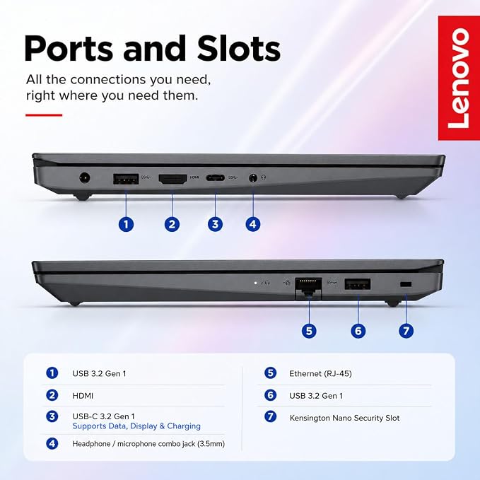 Lenovo V15 Business Laptop 2026 Edition, AMD Ryzen 3 7320U (Beat i7-1065G7), 15.6" FHD Display, 16GB DDR5 RAM, 512GB NVMe SSD, Wi-Fi 6, RJ-45, Dolby Audio, Windows 11 Pro, Black