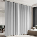 Cbsroro Room Divider Blackout Curtain Track Curtains Wall Dividers Panels Screen for Living Rooms Bedroom Office Privacy Partition Separation, W150 × L96 Inch,1 Panel, White