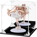 Acrylic Display Case Clear Action Figure Display Case with Mirrored Back, Dustproof Protection Display Box Alternative Glass Case for Collectibles Figures Models Doll Toys (6x6x6 inch; 15x15x15cm)
