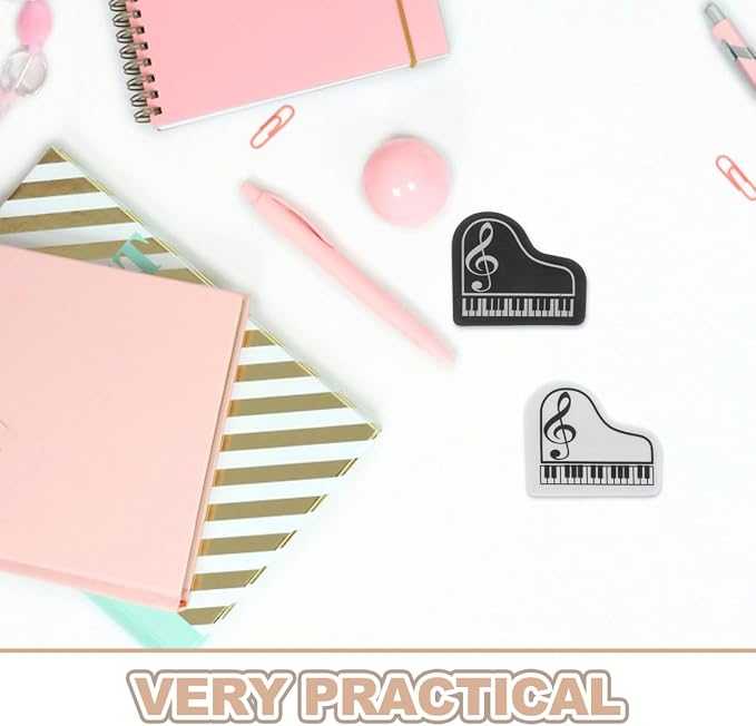 Milisten Piano Shaped Erasers 20 pcs Small for Students Classroom Rewards School Supplies Homework Correction Cute Party Favors 1.77 X 1.49 X 0.78 in