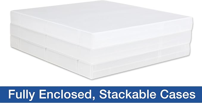 UniKeep 3 Ring View Binder - Binder Case is Fully Enclosed - Available in White, Clear, or Black and in Different Spine Sizes (Pack of 3, Clear, 1.0 Inch)