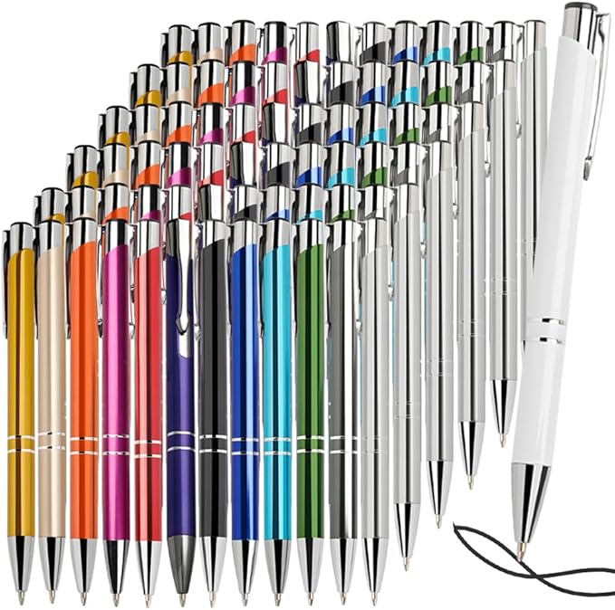 Yucold Customized ballpoint pens in bulk, personalized ballpoint pens with free engraving, for use in companies, enterprises, graduation anniversaries (Green,390)