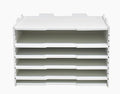 YFS 5 Tier-Desk File Organizer, Stackable Paper Tray, Printer Paper Storage for Office, Sorter Organizer for Letter/A3 Office File Folder Holder -White (Horizontal-5tray(with 4 Adjustable Shelves))
