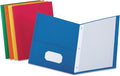 Twin Pocket Portfolios with Three Tang Fasteners, Assorted Colors, 25/Box (ESS57713)