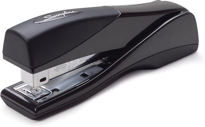 Swingline Stapler, Jam Free, Optima Grip Full Size, Ergonomic Cushion, Metal, 25 Sheet Capacity, Black (87810)