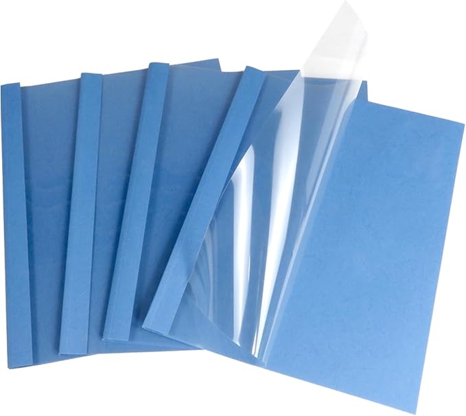 RAYSON TBC12-25 Thermal Binding Covers, 1/2 Inch, Blue Letter Size Holds 120 Sheets, 25 Pack