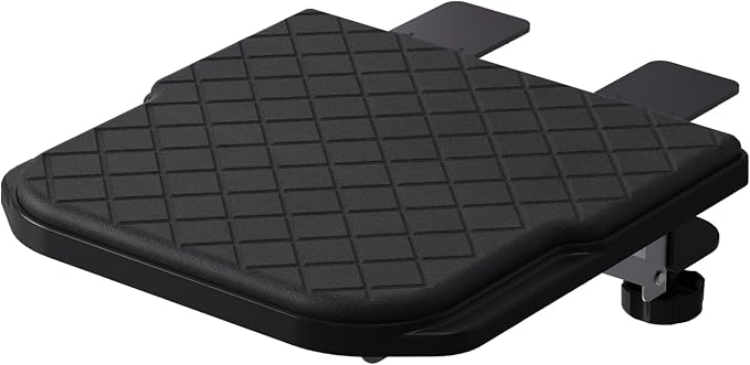 CABTE Ergonomics Desk Extender Tray, Table Mount Arm Wrist Rest Shelf, 90° Foldable Elbow Arm Support,Foldable, Computer Desk Extender Tray for Home and Office (Large Foldable)