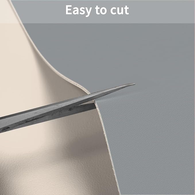 Zinkooat Leather Table Cover,1.8mm Thick,36x54 Inch Table Protector,Table Protector for Dining Room Table,Table Protectors for Rectangle Tables.(Beige+Light Gray,36x54)