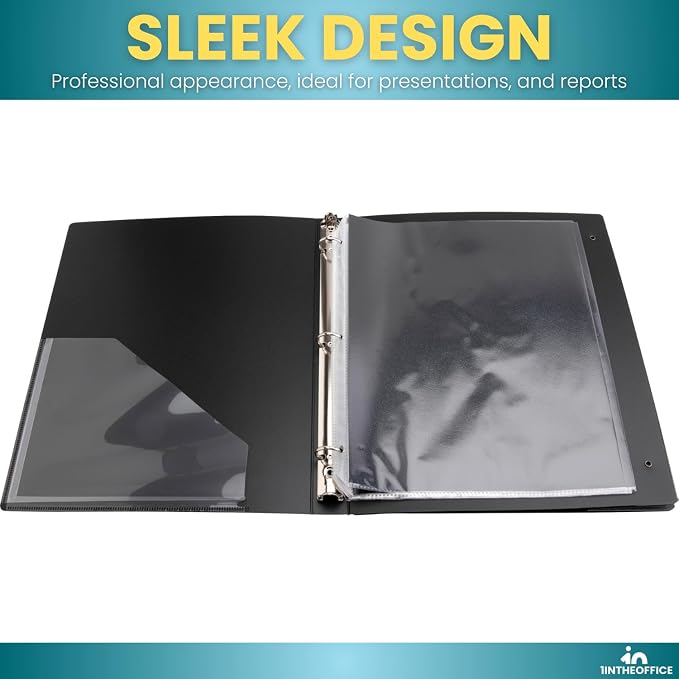 1InTheOffice Presentation Binder 8 1/2" x 11" Sheet Size, 2 Pack