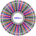 Qingxily Up to 300 Pcs Custom Pens Bulk,Personalized Pens with Free Engraving,Customized Stylus Ballpoint Pens with Your Name,Text,Message for Business,Graduation,Anniversaries-Colorful Pens 300 Pcs
