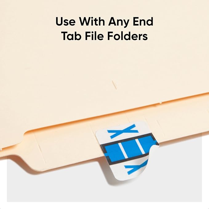 Smead BCCR Bar-Style Color-Coded Alphabetic Label, X, Label Roll, Blue, 500 Labels per Roll, (67094)