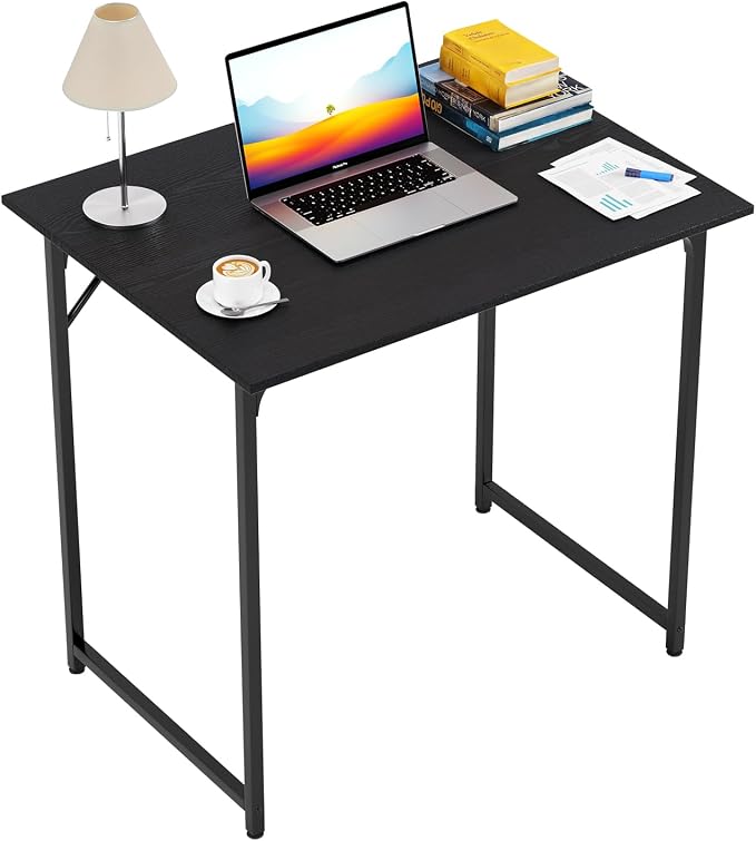 FDW 32 inches Office Small Computer Desk/Home Office Desk/Study Student Writing Desk/Modern Simple Style Desk,Black