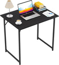 FDW 32 inches Office Small Computer Desk/Home Office Desk/Study Student Writing Desk/Modern Simple Style Desk,Black