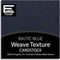 BALTIC BLUE—12x12 Textured Cardstock | 80lb Textured Blue Scrapbook Paper | Premium Cardstock for Cricut Cutting | 25 Sheets