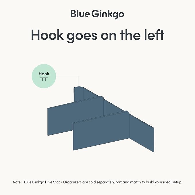 Blue Ginkgo Hive Stack Organizer Partition, Blue