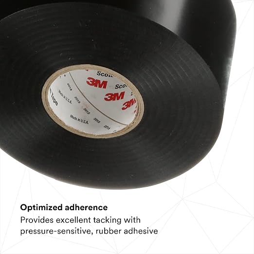 3M Scotchrap Vinyl Corrosion Protection Tape 50, Unprinted, 2 in x 100 ft, Black, 1 Roll, Premium Grade, 10 mil Thick, High Tack, All Weather, RoHS 2011/65/EU