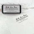 Self Inking Modern Address Stamps | Custom Return Address Stamper (with Love from, Xtra Large)