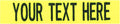 Custom Uniform Name Tapes Solid Colors. Neon Yellow Fabric, 3.5 Inch Sew on
