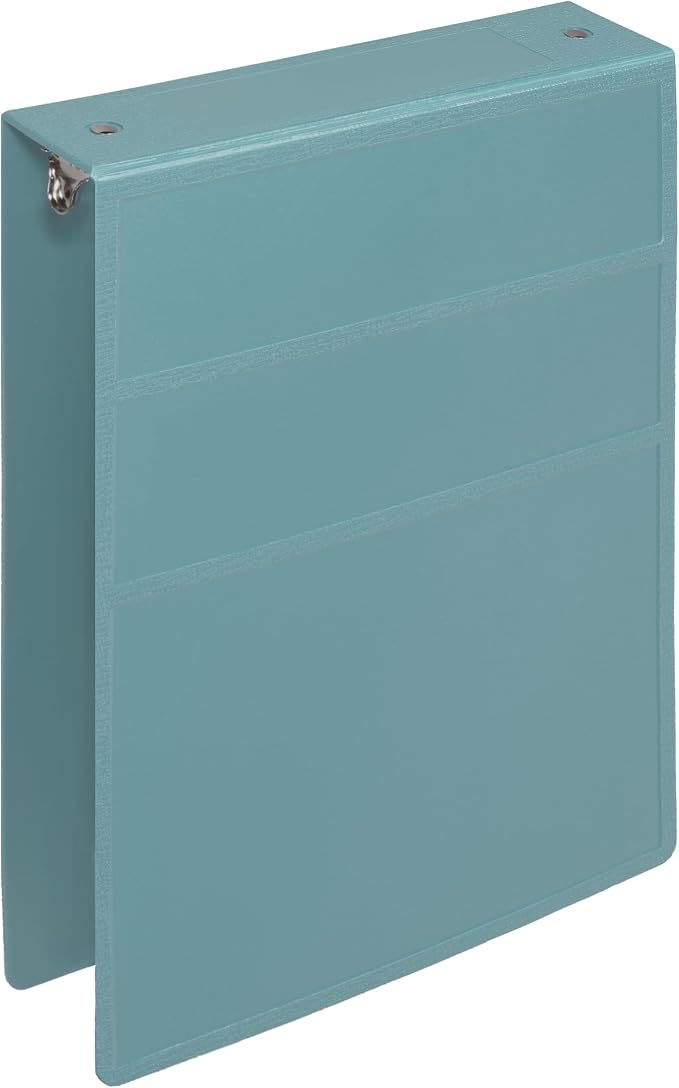 Carstens 2-Inch Heavy Duty 3-Ring Binder - Top Opening, Powder Blue, Durable Plastic, No-Gap Rings, Waterproof Cover, No Pockets, Holds 300 US Letter Sheets, BPA-Free, Made in USA (2874-3R) Case of 16