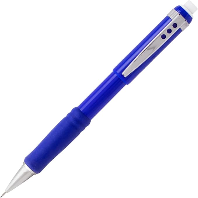 Pentel Twist Erase III Premium Mechanical Pencil 0.5mm 4 pack Assorted Barrels (1 each Black, Blue, Green, Violet)