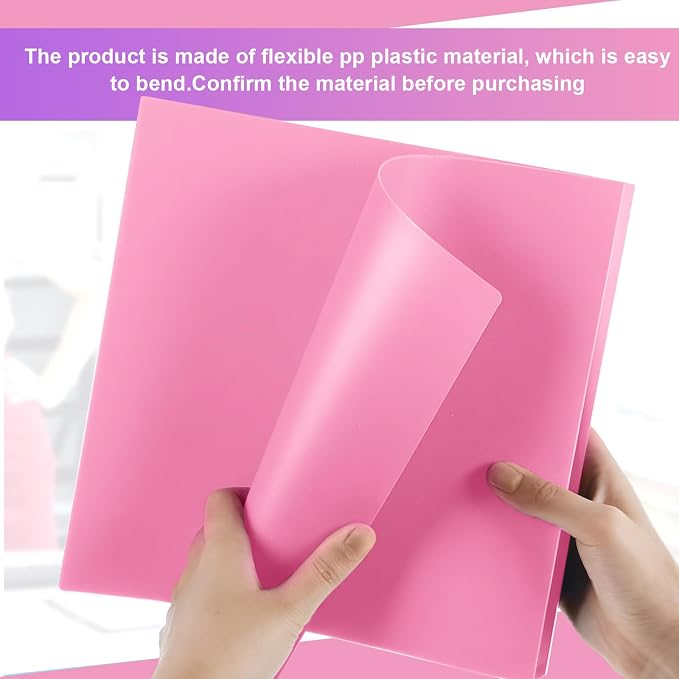 Henoyso 1 Inch 6 Pack Mini 3 Ring Binders for 5.5"x8.5" Paper,Pink | Holds 200 Sheets, Plastic Small Binders, Round Three Rings, Flexible PP Covers, School Office, Photo Album Planner Journal