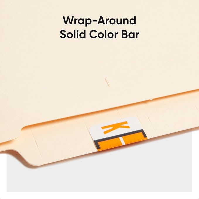 Smead BCCR Bar-Style Color-Coded Alphabetic Label, K, Label Roll, Light Orange, 500 Labels per Roll, (67081)