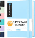 Sooez 72 Pocket Binder with Plastic Sleeves, Portfolio Display Book, 8.5x11 | with Elastic Band, 144 Pages Presentation Binder, Art Portfolio Document Folder with Clear Sheet Protectors for Office School