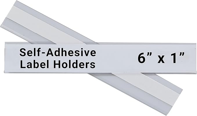 C-Line Self-Adhesive Label Holders, Top Load, 1 X 6, Clear, 50/pack