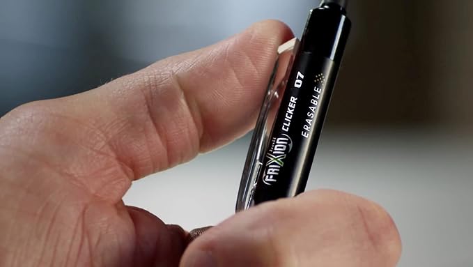 PILOT FriXion Clicker Erasable Pens, 0.7mm Fine Point, Black Ink