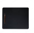 Dacasso Classic Black Leather 14" x 11.5" Luxury Conference Table Pad - Leather Desk Blotter for Writing - Boardroom Organization & Executive Desk Decor