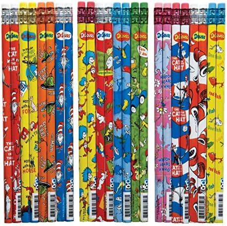 Raymond Geddes Dr Seuss Number 2 Pencils For Kids 72 Count (Pack of 1)