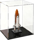 Acrylic Display Case, Clear Collectible Display Box with Matte Black Base, Dustproof Acrylic Showcase, Easy Self Assembly Storage Cases for Art Figurine, Trophy and Action Figures, 9 x 9 x 13 inch