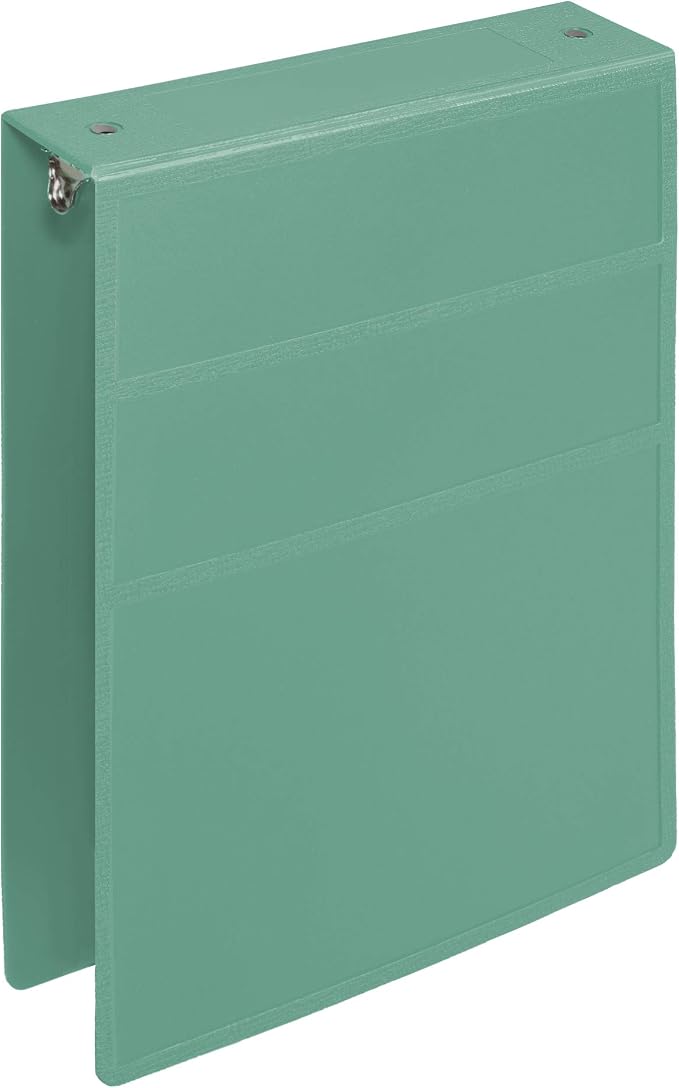 Carstens 2-Inch Heavy Duty 3-Ring Binder - Top Opening, Mint, Durable Plastic, Precision No-Gap Rings, Waterproof Cover, No Pockets, Holds 300 US Letter Sheets, BPA-Free, Made in USA (2877-3R)