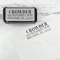 Self Inking Modern Address Stamps | Custom Return Address Stamper (Magazine Serif, Xtra Wide)